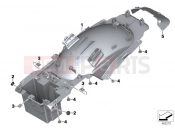 BMW Motorrad BMW 2018 K models 6-cylinder K 1600 Bagger (0F51, 0F53) Rear carrier part