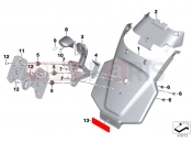 BMW Motorrad BMW 2018 K models 6-cylinder K 1600 Bagger (0F51, 0F53) License plate holder
