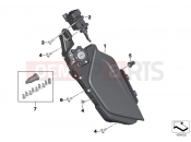 BMW Motorrad BMW 2018 K models 6-cylinder K 1600 Bagger (0F51, 0F53) Stowage compartment, left