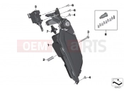 BMW Motorrad BMW 2018 K models 6-cylinder K 1600 Bagger (0F51, 0F53) Storage compartment, audio system