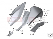 BMW Motorrad BMW 2018 K models 6-cylinder K 1600 Bagger (0F51, 0F53) Tank cover, side