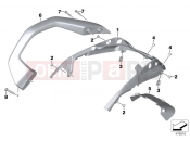 BMW Motorrad BMW 2018 K models 6-cylinder K 1600 Bagger (0F51, 0F53) Tail trim