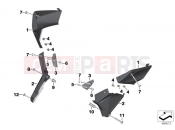 BMW Motorrad BMW 2018 K models 6-cylinder K 1600 Bagger (0F51, 0F53) Cover panel frame