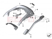 BMW Motorrad BMW 2018 K models 6-cylinder K 1600 Bagger (0F51, 0F53) Rear trim panel with grab handle