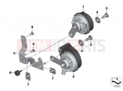 BMW Motorrad BMW 2018 K models 6-cylinder K 1600 Bagger (0F51, 0F53) Air horns with bracket
