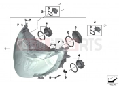 BMW Motorrad BMW 2018 K models 6-cylinder K 1600 Bagger (0F51, 0F53) Xenon headlight