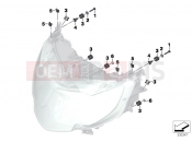 BMW Motorrad BMW 2018 K models 6-cylinder K 1600 Bagger (0F51, 0F53) Mounting hardware for xenon headlight