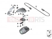 BMW Motorrad BMW 2018 K models 6-cylinder K 1600 Bagger (0F51, 0F53) LED auxiliary headlight