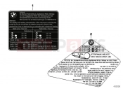 BMW Motorrad BMW 2018 K models 6-cylinder K 1600 Bagger (0F51, 0F53) Label 