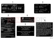 BMW Motorrad BMW 2018 K models 6-cylinder K 1600 Bagger (0F51, 0F53) Labels for Canada