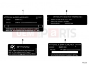 BMW Motorrad BMW 2018 K models 6-cylinder K 1600 Bagger (0F51, 0F53) Labels for Australia