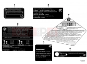 BMW Motorrad BMW 2018 K models 6-cylinder K 1600 Bagger (0F51, 0F53) Labels for Russia