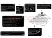 BMW Motorrad BMW 2018 K models 6-cylinder K 1600 Bagger (0F51, 0F53) Labels for Brazil