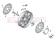 BMW Motorrad BMW 2018 K models 6-cylinder K 1600 Bagger (0F51, 0F53) Forged wheel, front