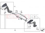 BMW Motorrad BMW 2018 K models 6-cylinder K 1600 Bagger (0F51, 0F53) Armrest, passenger