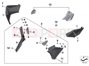BMW Motorrad BMW 2018 K models 6-cylinder K 1600 Bagger (0F51, 0F53) Set cover panel frame