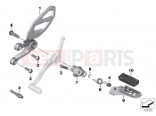 BMW Motorrad BMW 2018 S models S 1000 XR (0D03, 0D13) Footrest, front