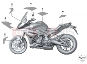 BMW Motorrad BMW 2018 S models S 1000 XR (0D03, 0D13) Stick-on label