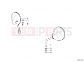 BMW Motorrad BMW 1996 R-Models 4V R 850 R 94 (0401,0406) Mirror