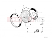 BMW Motorrad BMW 1996 R-Models 4V R 850 R 94 (0401,0406) Single components for headlight