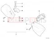 BMW Motorrad BMW 1996 R-Models 4V R 850 R 94 (0401,0406) Hand protector, authorities