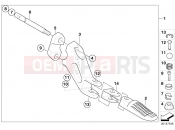 BMW Motorrad BMW 2006 R-Models K2x HP2 Enduro (0369,0389) Pillion-passenger footrests