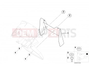 BMW Motorrad BMW 2007 F-Models F 650 GS 04 (0175,0185) Adapter, licence plate support