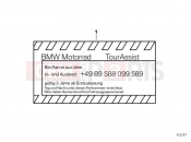 BMW Motorrad BMW 2007 F-Models F 650 GS 04 (0175,0185) Notice sticker for BMW mobility service