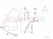 BMW Motorrad BMW 1997 R-Models 4V R 850 R 94 (0401,0406) Windshield, official vehicles only