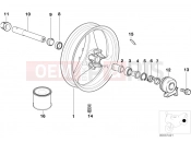 BMW Motorrad BMW 1997 R-Models 4V R 850 RT 96 (0412) Front silver cast iron rim/dial shaft
