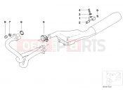 BMW Motorrad BMW 1998 R-Models 4V R 850 RT 96 (0412) Exhaust system parts with mounts