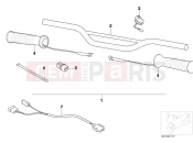 BMW Motorrad BMW 2000 F-Models F 650 CS 02 (0174,0184) Installation kit, heated handle