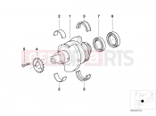 BMW Motorrad BMW 2000 R-Models 4V R 850 GS 95 (0403) Crankshaft attaching parts