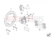 BMW Motorrad BMW 2000 R-Models 4V R 850 R 94 (0401,0406) Front-wheel brake, spoke wheel