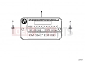 BMW Motorrad BMW 2000 R-Models 4V R 850 R 94 (0401,0406) Type plate / notice label