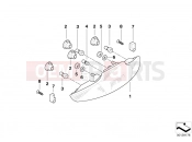 BMW Motorrad BMW 2000 R-Models 4V R 850 RT 02 (0417) Tail light mounting parts