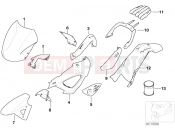 BMW Motorrad BMW 2001 F-Models F 650 CS 02 (0174,0184) Painted parts M917 graphite 2