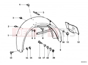 BMW Motorrad BMW CLASSIC 1965 1-Cyl. R27 Rear mudguard mounting parts