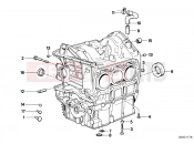 BMW Motorrad BMW CLASSIC 1990 K-Model 3-cyl. K 75 RT (0565,0573) Engine Block Mounting Parts