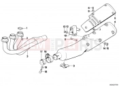 BMW Motorrad BMW CLASSIC 1990 K-Model 3-cyl. K 75 RT (0565,0573) Exhaust system