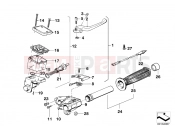 BMW Motorrad BMW CLASSIC 1990 K-Model 3-cyl. K 75 RT (0565,0573) Handle unit, right