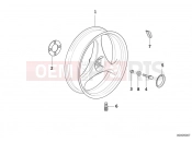 BMW Motorrad BMW CLASSIC 1990 K-Model 3-cyl. K 75 RT (0565,0573) Cast rim, rear