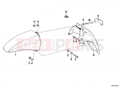 BMW Motorrad BMW CLASSIC 1990 K-Model 3-cyl. K 75 RT (0565,0573) Mudguard front