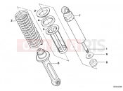 BMW Motorrad BMW CLASSIC 1990 R-Models 2V R 80 GS Single components for rear spring strut