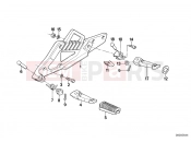 BMW Motorrad BMW CLASSIC 2005 K-Model 3-cyl. K 75 RT (0565,0573) Footpeg plate/footpeg