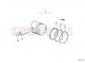 BMW Motorrad BMW CLASSIC 1978 R-Models 2V R 100 /7T Piston, single parts, composite cylinder