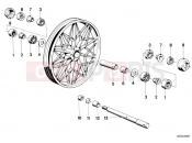 BMW Motorrad BMW CLASSIC 1978 R-Models 2V R 100 /7T Cast rim mounting parts, front