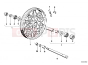 BMW Motorrad BMW CLASSIC 1978 R-Boxer R45/N Front silver cast iron rim/dial shaft