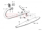 BMW Motorrad BMW CLASSIC 1967 Boxer R50/2 Exhaust system