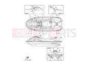 YAMAHA SV 1200 WaveRunner JET FOR SV1200 68X1 2000 IMPORTANT LABELS